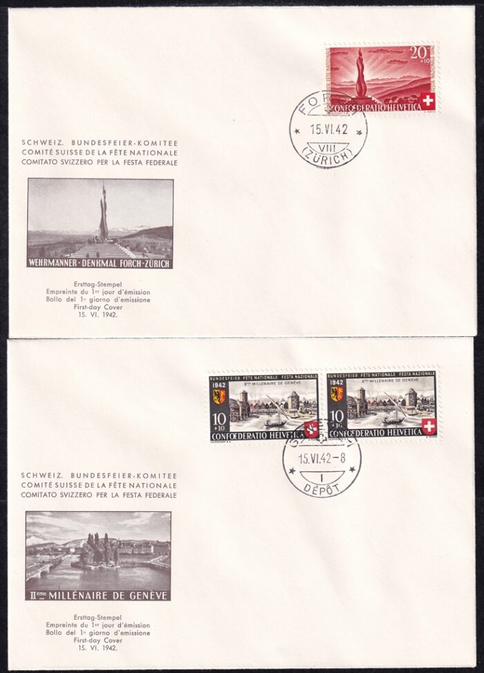 Schweiz Pro Patria Fdc Nr Landschaftsbilder Briefmarken