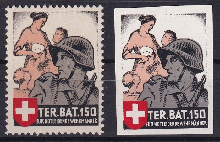 Schweiz Soldatenmarken Territorial Truppen Ter Bat Je