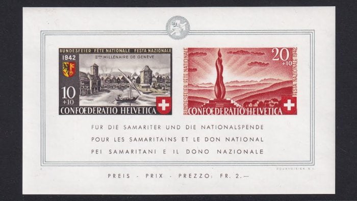 Schweiz Pro Patria 1942 Block 7 Postfrisch Briefmarken