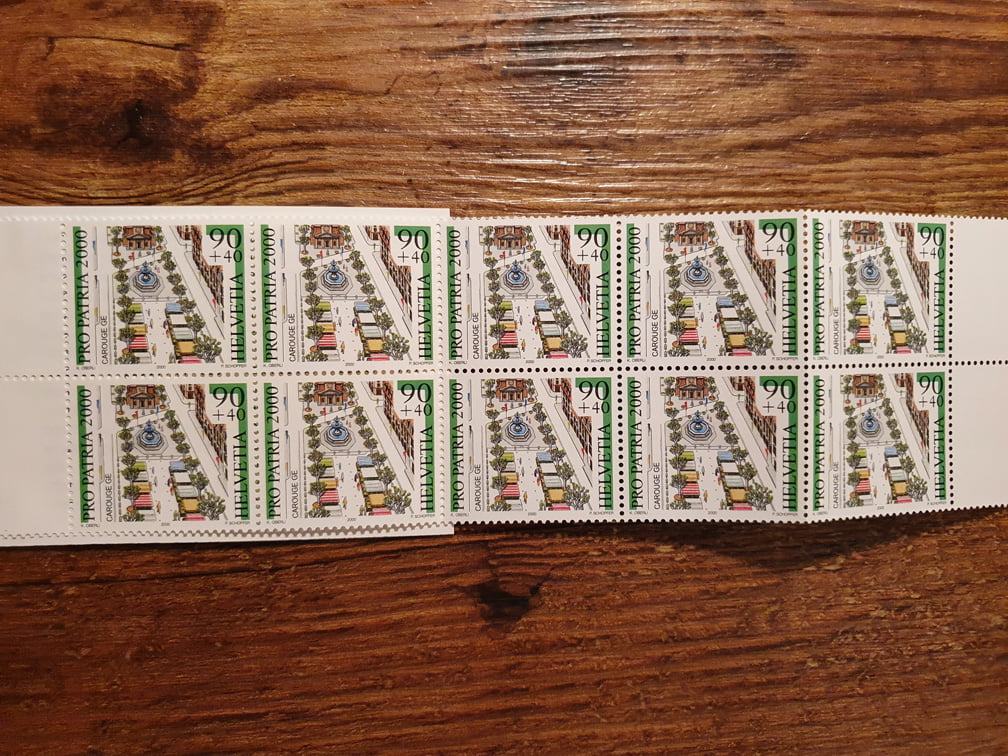 Schweiz Markenheftchen PP 2000 Nr. WII/12 mit 10 x 0.90er – Bild 2