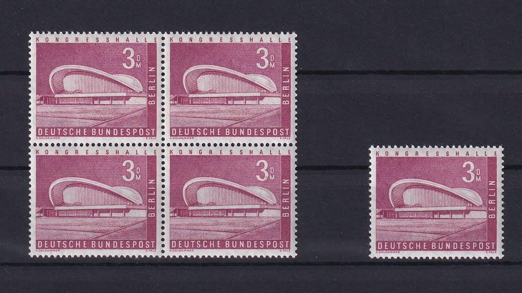 Berlin 1956 Nr. 154 Einzel und 4er Block **