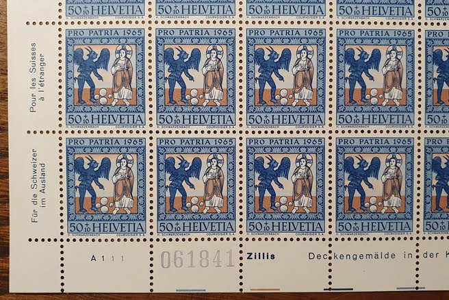 Schweiz Pro Patria 1965 Nr. 127 im 50er Bogen postfrisch - Sie
