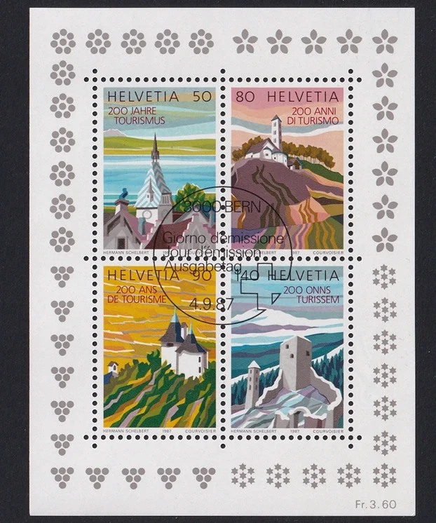 Schweiz Blocks 1987 Block 25 gestempelt Ersttag