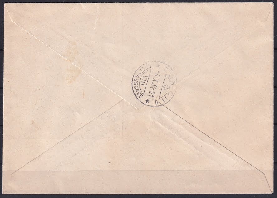 Schweiz Blocks 1934 NABA auf Brief – Bild 2