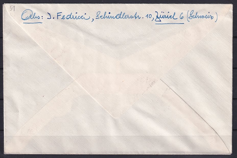 Liechtenstein 1947 Nr. 247 Swissair Erstflug Genf - Rio – Bild 2