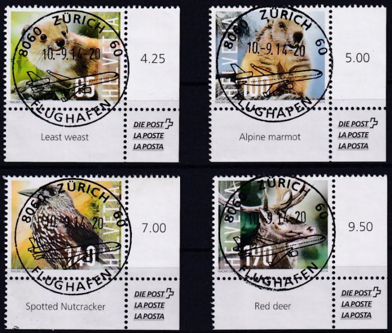 Schweiz 2014 Nr. 1520 bis 1523 wunderschöne Vollstempel