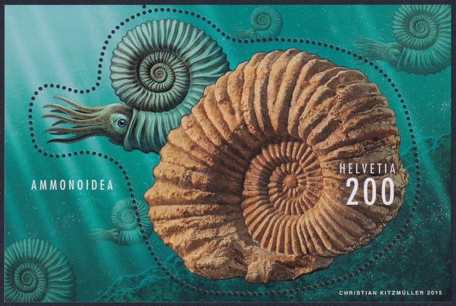 Schweiz 2015 Block 59 "Ammonit" Nr. 1543 postfrisch