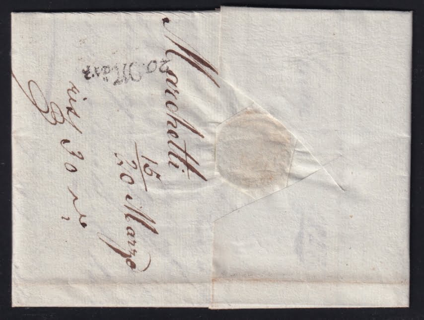 Vorphilatelie Österreich 15.03.1821 "Thiene (Lombardei Venetien)" => "Bozen (Tirol)" – Bild 2