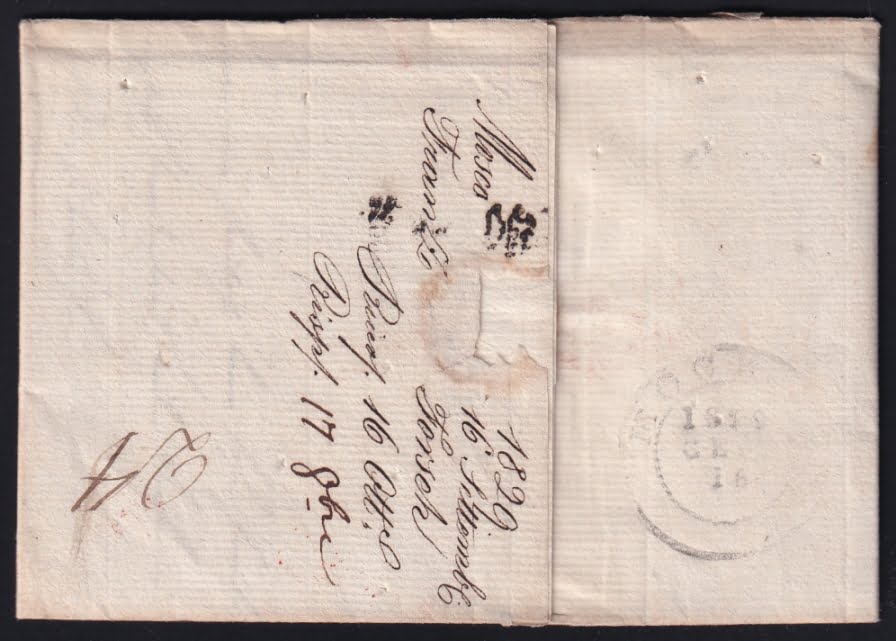 Vorphilatelie Österreich 16.09.1829 "Moskau" => "Brody" => "Trento (Tirol)" - Desinfiziert – Bild 2