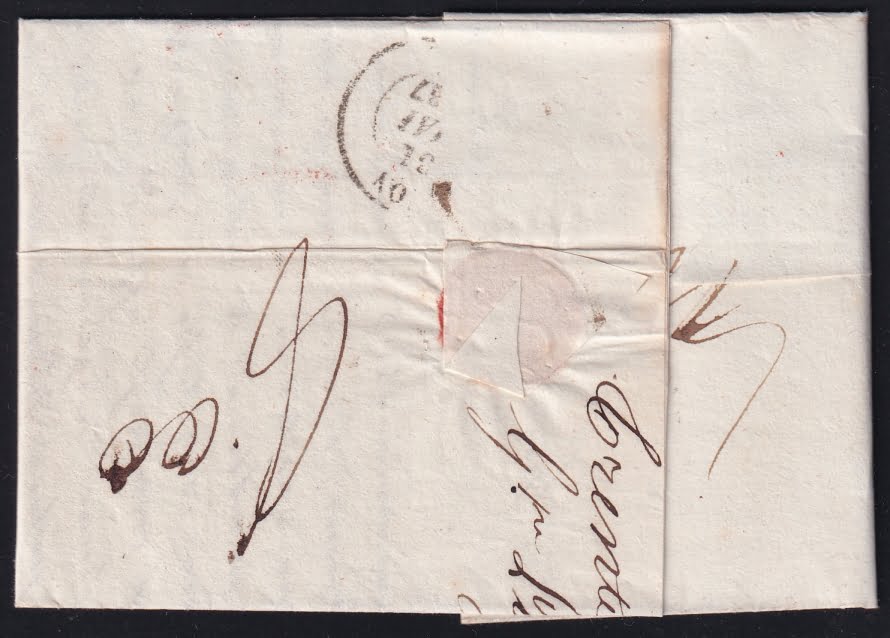 Vorphilatelie Österreich 25.05.1837 "Trient (Tirol)" => "Sardinien" => "Lyon (Frankreich)" – Bild 2