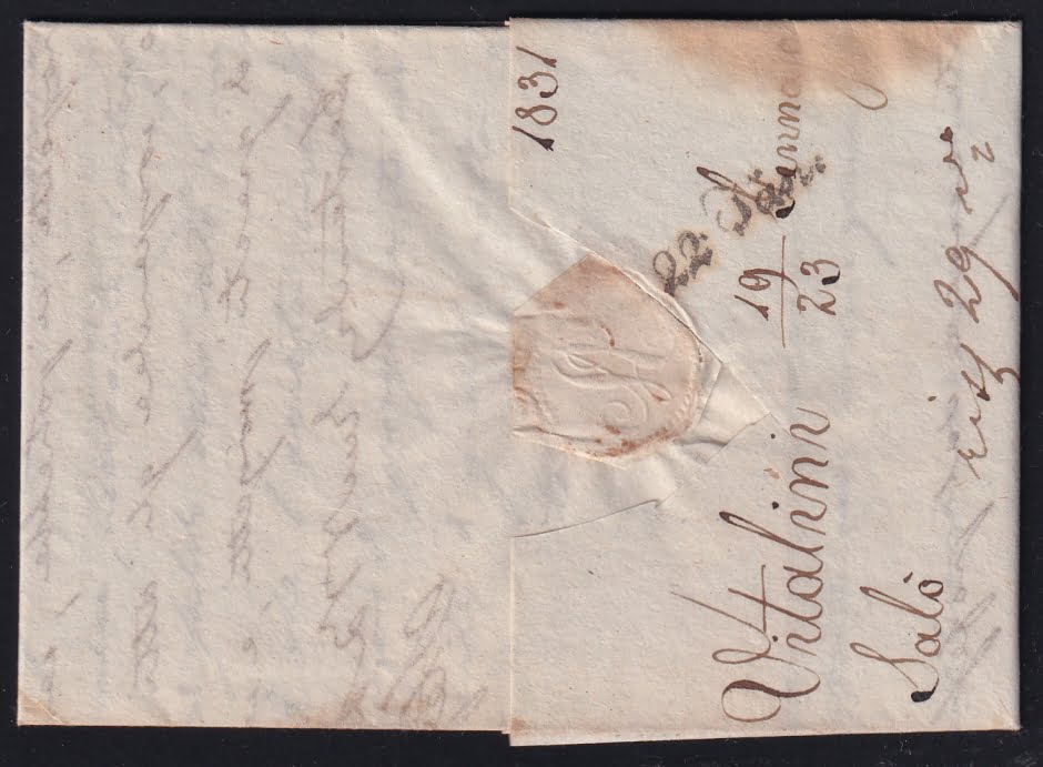 Vorphilatelie Österreich 19.1.1831 "Salo (Lombardei-Venetien)" => "Bozen (Tirol)" – Bild 2
