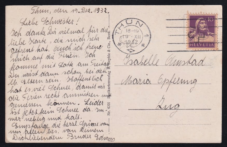 Schweiz Ansichtskarten THUN Schlosshotel Freienhof – Bild 2