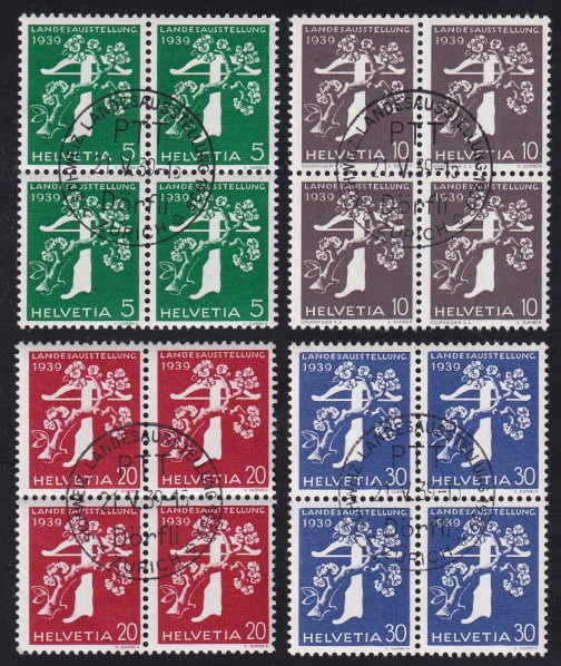 Schweiz Landesausstellung 1939 Nr.228z-231 deutsch
