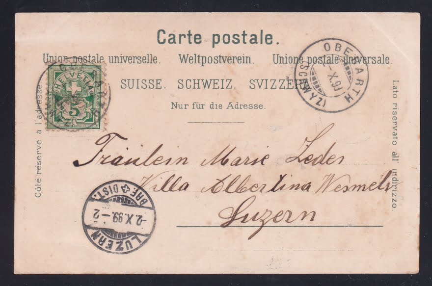 Schweiz Lithographie Gruss aus ARTH – Bild 2