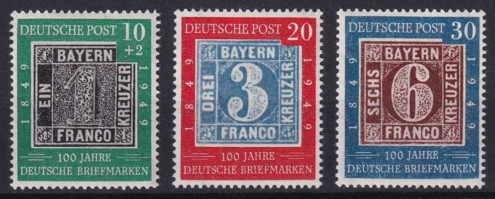Bundesrepublik 1949 Mi. Nr. 113 bis 115 postfrisch