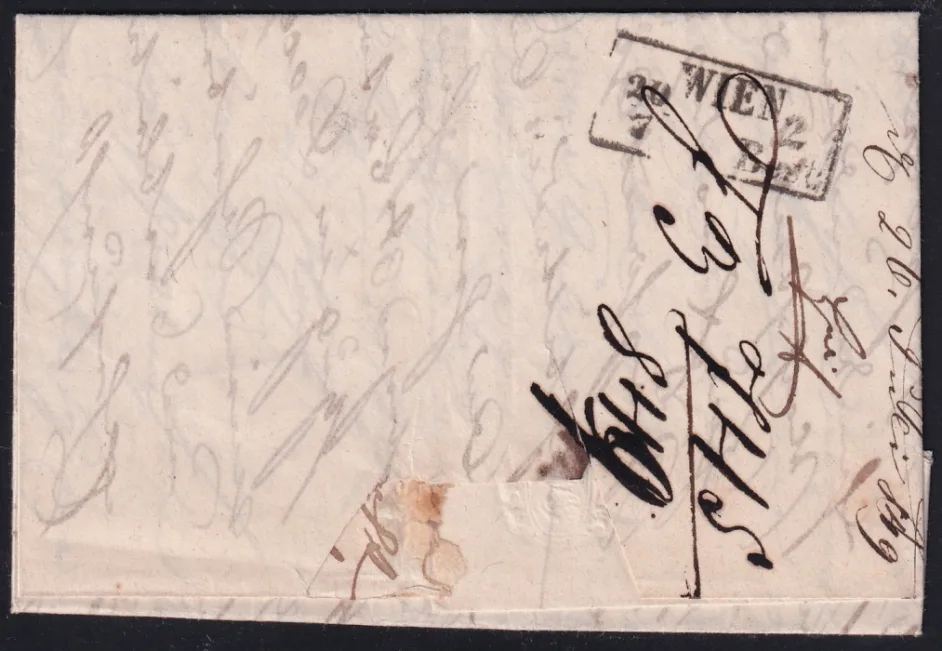 Postgeschichte Österreich 14.07.1849 "Lecco (Lombardei-Venetien)" - "Wien" – Bild 2
