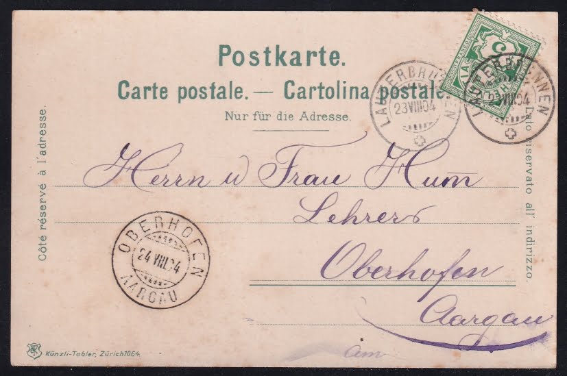 Schweiz Ansichtskarten, Lithokarte, Lauterbrunnen Staubbach – Bild 2