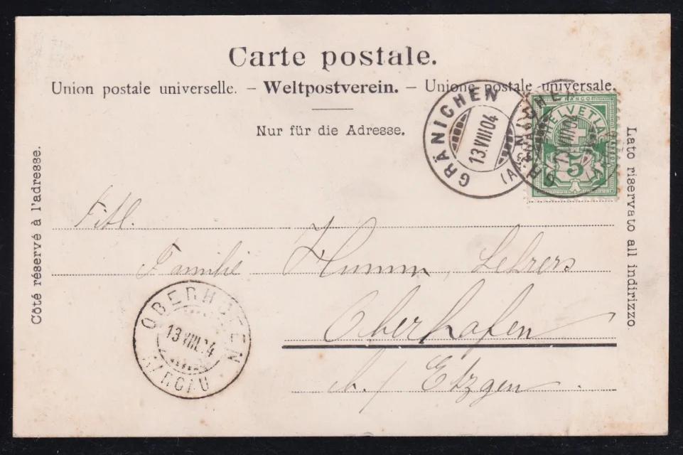 Schweiz Ansichtskarten, Schloss Liebegg Aargau – Bild 2