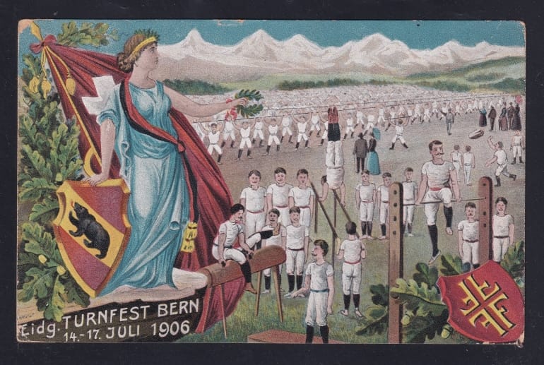 Schweiz, Lithographie, Eidg. TURNFEST BERN 1906