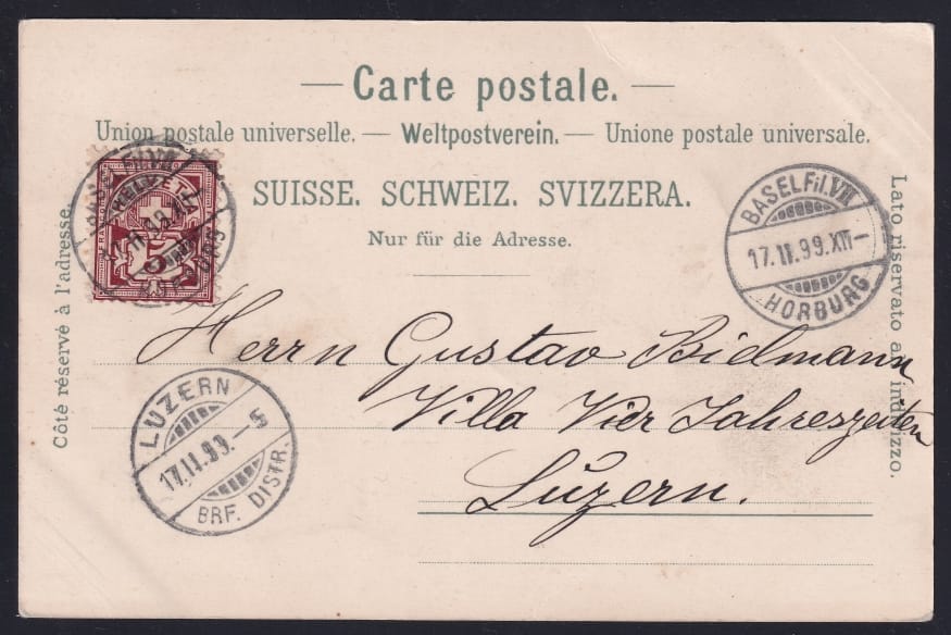 Schweiz Lithographie Gruss aus BASEL, 3 Bilder – Bild 2