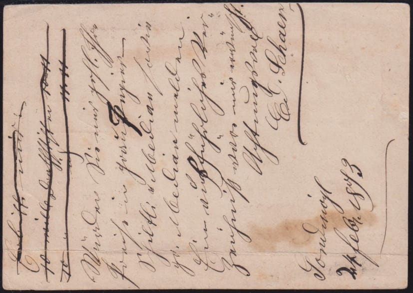 Schweiz Postkarte 5Rp. mit Schreibschriftstempel GONDISWIL – Bild 2