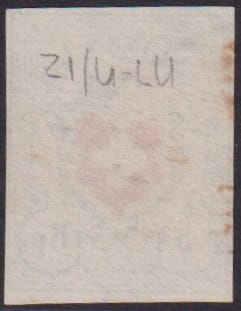 Schweiz Rayon II 1850 Nr. 17II Typ 21 U-LU, vollrandig – Bild 2