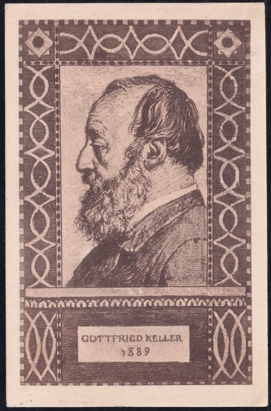 Bundesfeierkarten 1919 Keller 1889, Böcklin