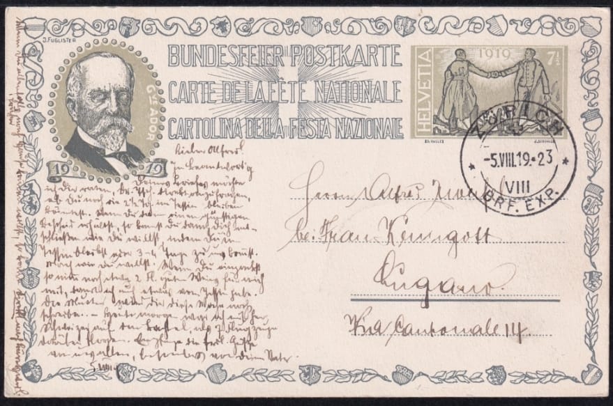Bundesfeierkarten 1919 Keller 1889, Böcklin – Bild 2