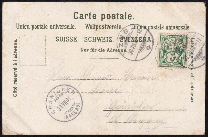 Lithokarte Schweiz Zugersee mit Rigi – Bild 2