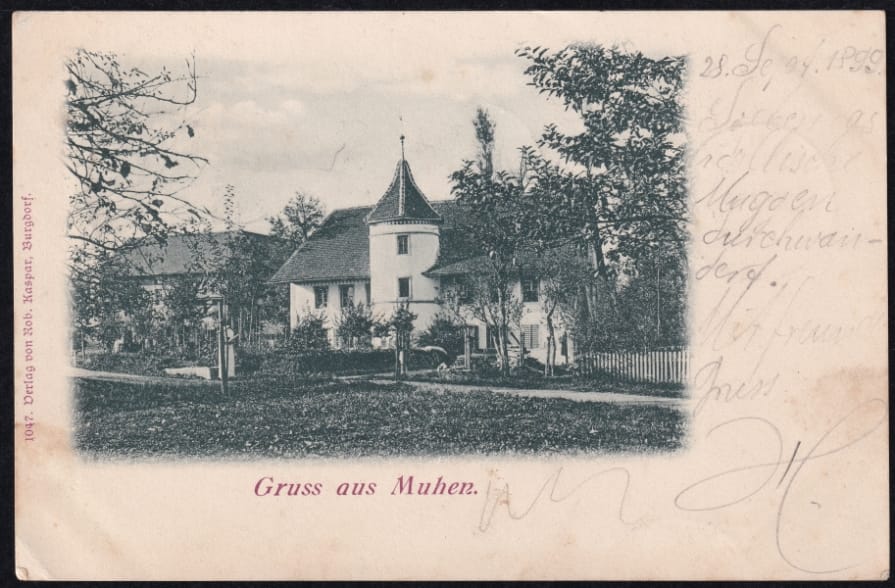 Schweiz Ansichtskarten, Gruss aus MUHEN, gest. 1899
