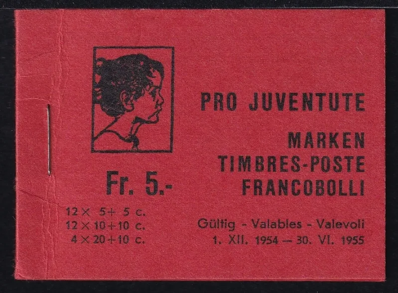 Schweiz Pro Juventute 1954 Markenheftchen Nr. 3 postfrisch