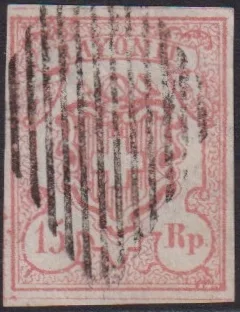 Schweiz Rayon III Nr.20b Ty.2 UL-II, eidg. Raute