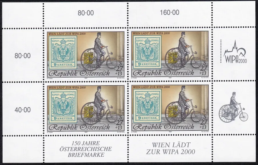 Österreich, Freimarken, WIPA 2000, Kleinbogen