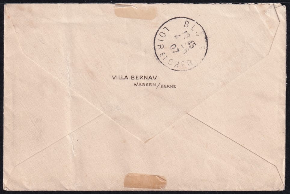 Schweiz Stehende Helvetia Nr.93A auf Brief nach BLOIS FRANKREICH – Bild 2