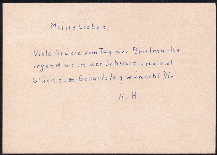 Schweiz, Tag der Briefmarke, 1962 Baden, Karte mit PJ 194 frankiert – Bild 2