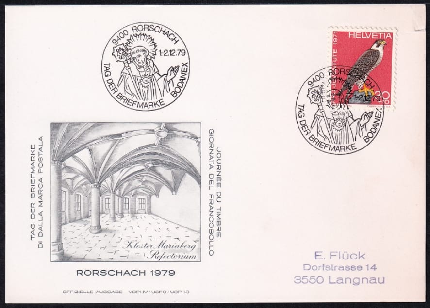 Schweiz, Tag der Briefmarke, 1979 Rorschach, Karte mit PJ 238 frankiert