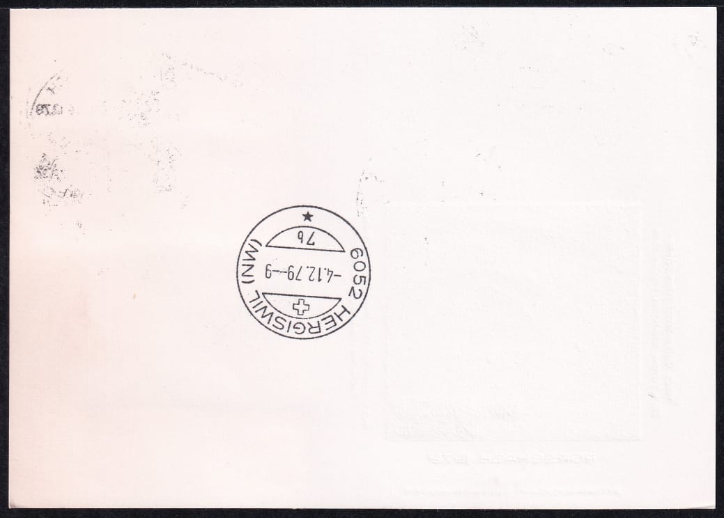 Schweiz, Tag der Briefmarke, 1979 Rorschach, eingeschriebene Karte – Bild 2