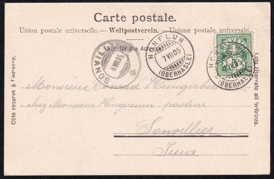 Ansichtskarte Schweiz 1905, Hohfluh sw-Foto – Bild 2