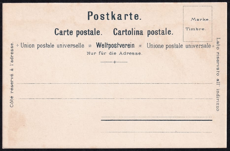 Lithokarte Schweiz ca. 1900, Rheinfall Fischetz - Schloss Laufen, Steinmann Litho nicht gelaufen – Bild 2