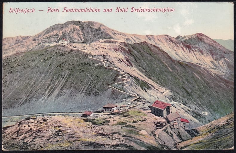 Schweiz Nachporto 1922, Nr. 35 ZÜRICH BRIEFTRÄGER sauber auf Karte vom Stilfserjoch