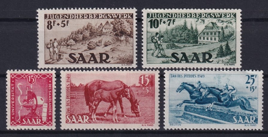 Deutschland 1949 Saar, komplette Serien