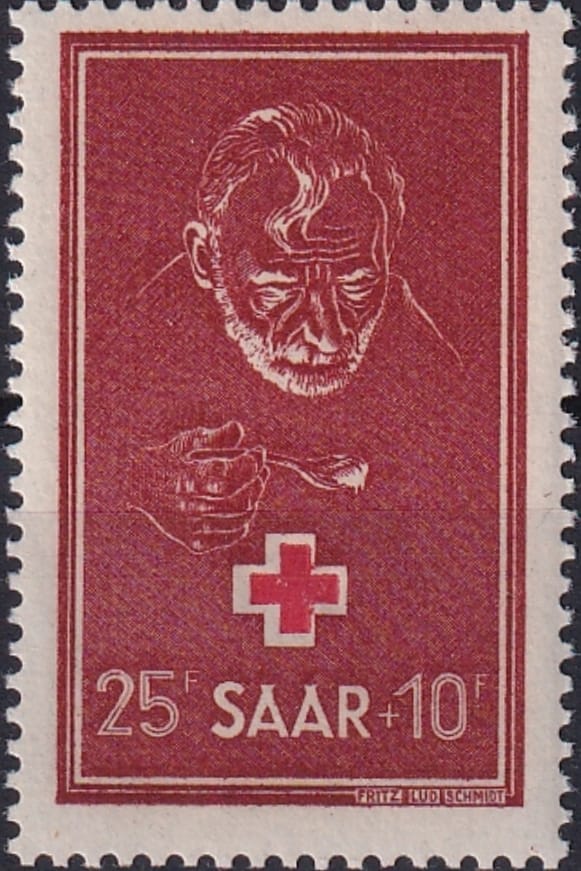 Deutschland 1950 Saar, Rotes Kreuz