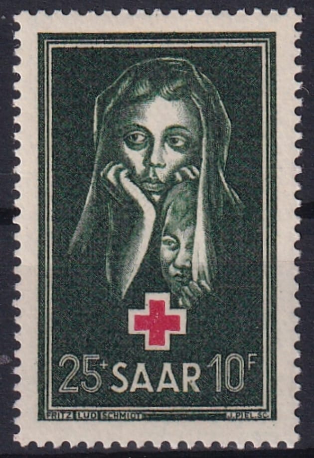 Deutschland 1951 Saar, Rotes Kreuz