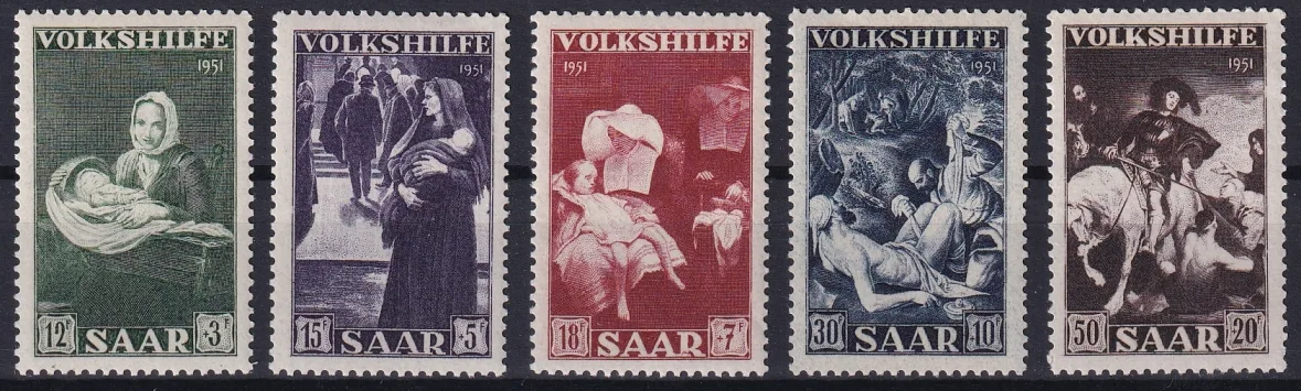 Deutschland 1951 Saar, Volkshilfe, Komplette Serie