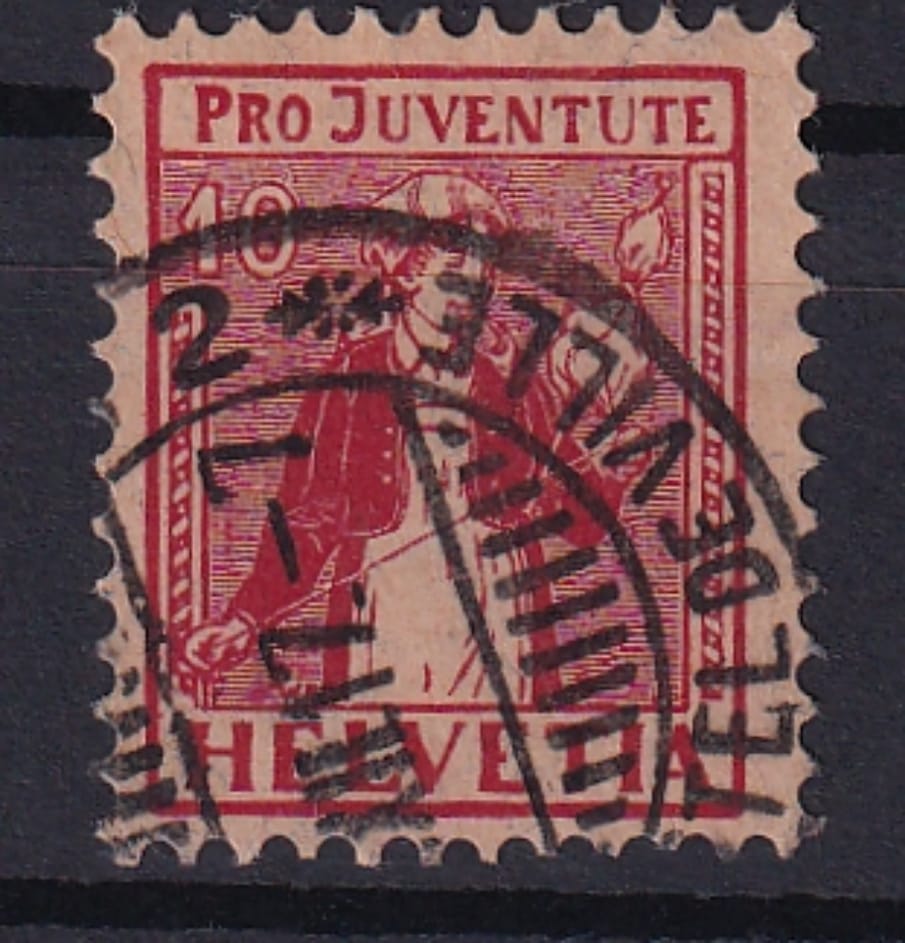 Pro Juventute 1917, Tessinerin, sauber gestempelt