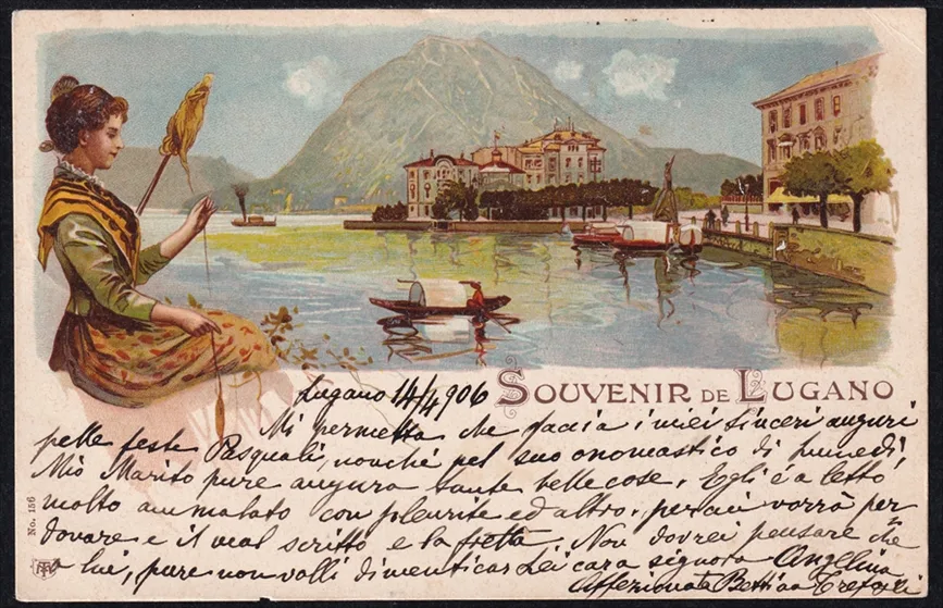 Lithokarten, Souvenir de Lugano