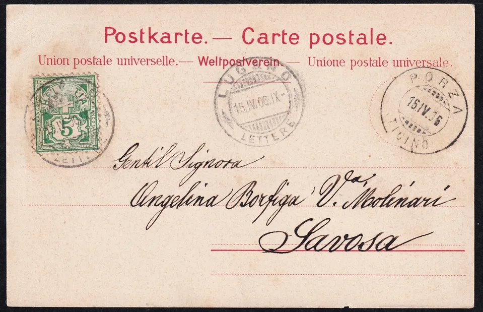 Lithokarten, Souvenir de Lugano – Bild 2