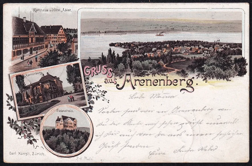 Lithokarten, Gruss aus Arenenberg