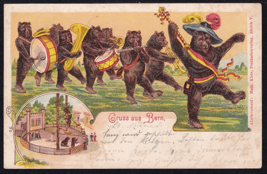 Lithokarten, Gruss aus Bern