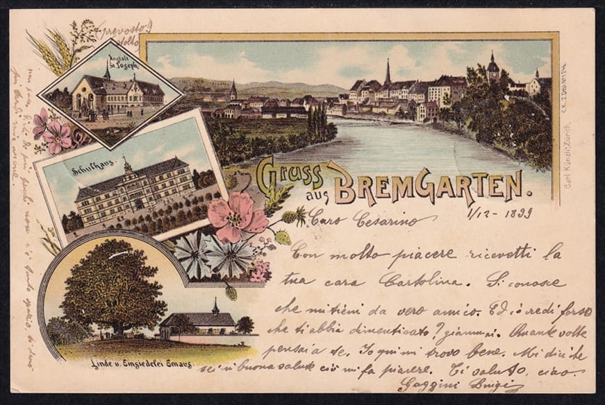 Lithokarten, Gruss aus Bremgarten